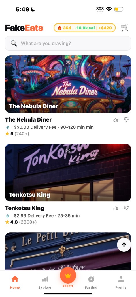 Restaurant feed
