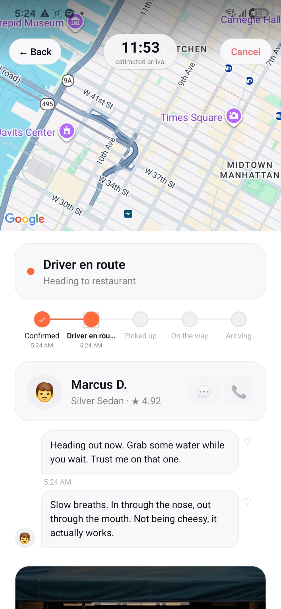 Live map tracking